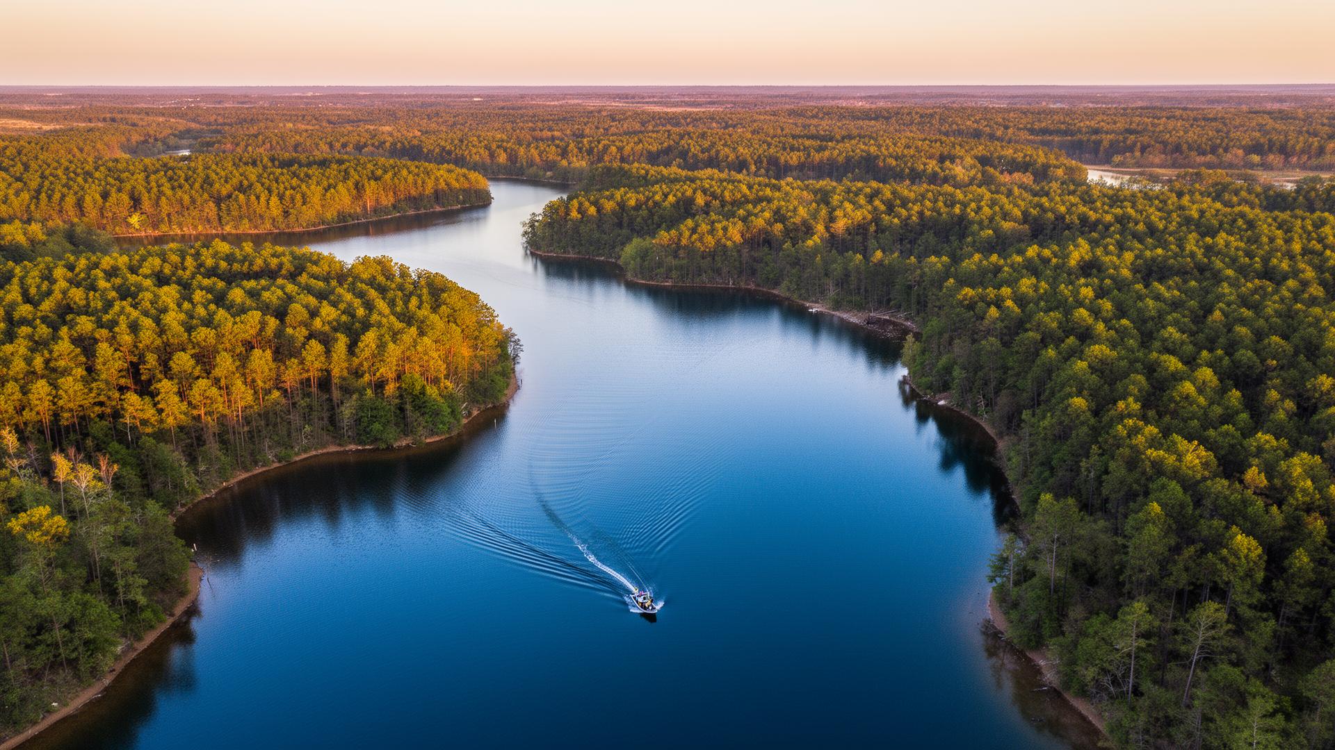 Lake Conroe aerial